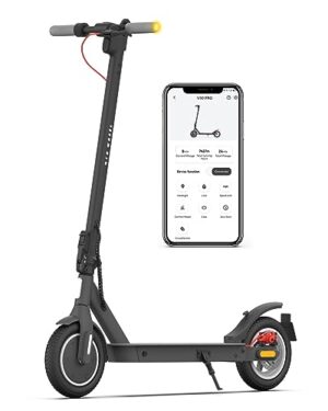 E Scooter mit Straßenzulassung ABE, 5TH WHEEL V30PRO Elektroscooter mit Blinker, 10 Zoll Reifen, 25-30 km Reichweite, mit APP, 4 Geschwindigkeitsmodi, Belastung 120 kg, Tragbarer Reise E Roller