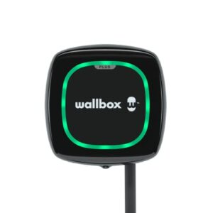 Wallbox Pulsar Plus Ladegerät für Elektrofahrzeuge. Mit Einstellbarer Leistung von bis zu 22 kW. Ladekabel Typ 2. WLAN- und Bluetooth-Verbindung sowie OCPP-kompatibel. (Type 2-22 KW | 5m, Black)