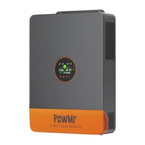 PowMr 12KW Hybrid Solar Inverter All-in-One, Single & Three-Phase 48V DC to 230/400V AC, Built-in 260A MPPT Charge Controller, Compatible with Lead-Acid & Lithium Batteries, Batteryless Option.