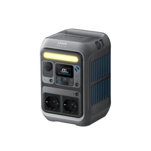 Anker SOLIX C300 Tragbare Powerstation, 288Wh LiFePO4 Akku, 300W (Max 600W) Solargenerator, 140W Beiseitige Schnellladeleistung, Für Camping, Draußen, Reisen, Notfälle, unterwegs (Solarpanel Optional)