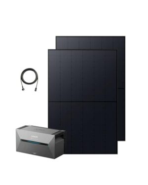 Anker SOLIX Balkonkraftwerk mit Speicher (820W | 1600Wh), Solarbank 2 E1600 Plus 1600Wh Speicher für Balkonkraftwerk, 2× RS40B Solarmodule (410W), 9,6kWh Kapazität, Plug&Play Installation