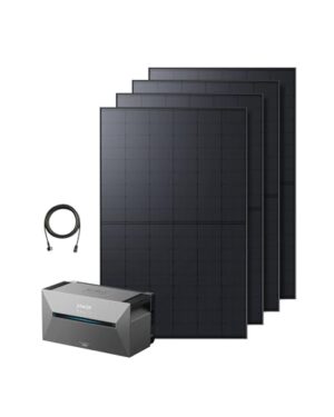 Anker SOLIX Balkonkraftwerk mit Speicher (1740W | 1600Wh), Solarbank 2 E1600 Pro (1600Wh), 4× RS40T Bifaziales Solarpanel (435W), Typ-N Bifaziales Solarpanel, 4 MPPT, 1000W AC, Plug&Play