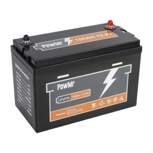 PowMr 150Ah 12.8V LiFePO4 Batterie mit 100A BMS Low Temperature Schutz, 1920Wh Energiekapazität, 6000+ tiefe Zyklus, für Wohnmobil, Boot, Haushalt, Solarpanel Kit,Camping.(Unterstützung 4S4P)