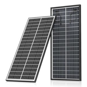 120W Bifaziales Solarpanel, Monokristallines Photovoltaik Solarzelle, Doppelseitige Solarmodul für 12V Batterien, PV Modul mit Vorgebohrtem LochIdeal Unterstützung in Trolling, Camping, Wohnmobil