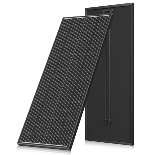 150W 12V Monokristallines Solarpanel, 150W Solarmodul Ideal zum Aufladen von 12V Batterien, für Wohnmobil, Garten, Camper, Boot und Dach des Hauses(Schwarz)