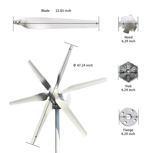 800W Windturbine 12V/24V/48V mit MPPT – Bild 2