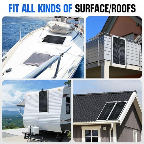 ECO-WORTHY 100W Solarpanel Flexibel 12V – Bild 2