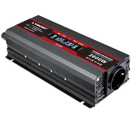 LVYUAN Wechselrichter 1300W/2600W 12V auf 230V – Bild 2