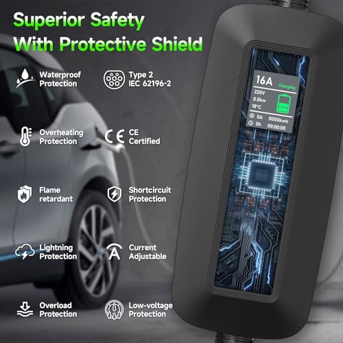 11kW Typ 2 Ladekabel, 7m, Mobile Wallbox – Bild 2