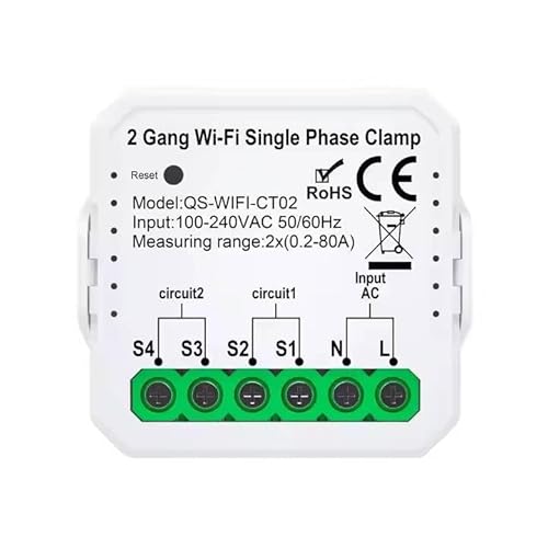 Smartmeter WLAN Stromzähler 2x80A, App, Tuya – Bild 7