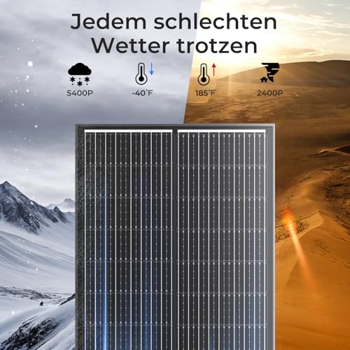 150W Solarpanel 12V Monokristallin Schwarz – Bild 7