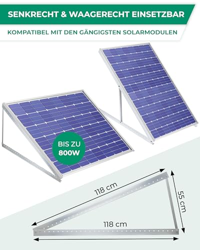 SMABIX Solarpanel Halterung Balkonkraftwerk 118cm – Bild 2