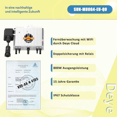 Deye SUN-G4-800W Mikro-Wechselrichter – Bild 2