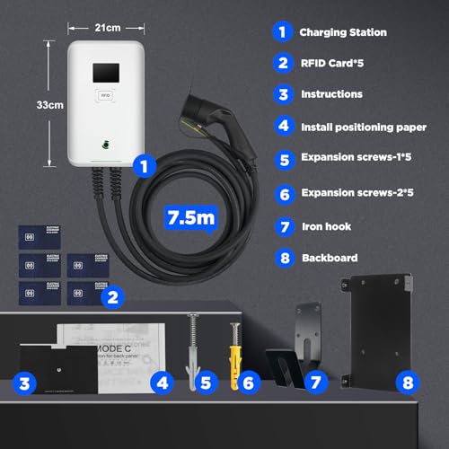 Morec Wallbox 11kW, 7,5m Kabel, Typ 2 – Bild 2