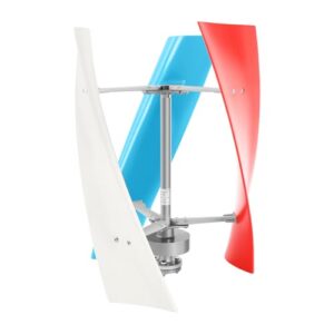 MEHOOSPVN 400W Windturbinen Generator 3-Klinge Vertikale Windgenerator 24V Wendel Windkraftanlage, IP67 Elektromagnetismus Windkraftanlage Komplettset mit Controller, Boote Pavillons Gartenbeleuchtung