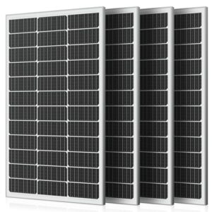 Solarpanel 480W, 12V PV Modul, SMBB Technologie, Hohe Effizienz Monocrystalline Solarmodul, Full Black Aluminium Frame Solar Panel, Ideal for Balcony Power Plant, Motorhome, Boat (120W*4)