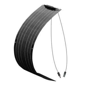 50W Solarpanel Flexibel Schwarz 18V Monokristallines Flexibles Solarmodul für 12V Batterien Solaranlage Photovoltaik Panel Solaranlage für Flachdach Ziegeldach Balkon Haus Pv Module