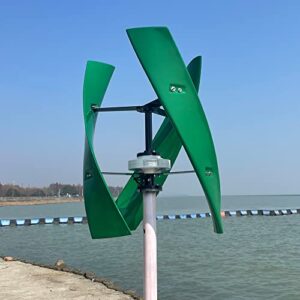 800W Maglev Windkraftanlage vertikale Windräder 12V 24V 48V Windgenerator 3 Achse Windturbine mit MPPT Regler Heimgebrauch (48V grüne Klingen)