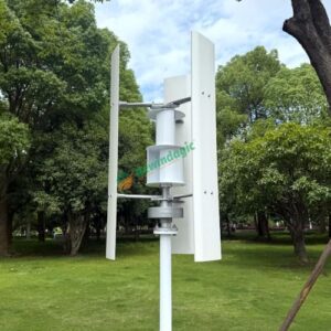 800W Windkraftanlage Vertikal 12V 24V 48V Windgenerator mit Laderegler 3 Klingen Windturbine für Heimgebrauch Garten Boote Hütten Windräder (48V mit regler)