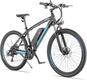 ANCHEER E Bike, 27,5" Trekkingrad E-Bike Herren Damen mit Abnehmbarer 36V 10.4Ah Akku, 250W Motor, 100km Reichweite, Elektrofahrrad mit 21-Gang-Getriebe, Pedelec E-Mountainbike für Erwachsene