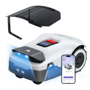 ANTHBOT Genie 600 Mähroboter mit Einfacher Garage, Ohne Begrenzungskabel, RTK & 4-Kamera-Vision, KI-Hinderniserkennung, Präzise Navigation, Smarte App-Steuerung, Max. 900 m²