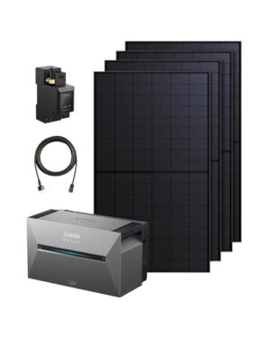 Anker SOLIX Balkonkraftwerk mit Speicher, Solarbank 3 E2700 Pro (2680Wh), bis zu 16kWh Kapazität, 4× 500W Solarpanels, 4 MPPTs (3600W), 1200W bidirektionales Laden, Anker Intelligence, Plug&Play
