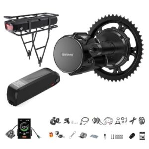 BAFANG 250W 350W 500W 750W 1000W Middle Motor Kit mit optionalem Akku, BBS01 BBS02B HD Mittelmotor DIY 8Fun E-Bike-Umbausatz mit LCD-Display & EBike-Akku für BB 68-120MM E-Bike.