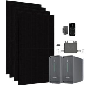 Balkonkraftwerk 2000W mit 4,48kWh Speicher, 4x 500W Glas-Glas Solarmodule mit 2x Marstek B2500-D, Photovoltaik PV Anlage für Balkon, Dach, Garten und Haus