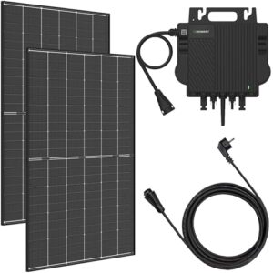 Balkonkraftwerk 890Wp mit Trina Vertex S+ 445W Bifacial Glas-Glas-Modulen, Growatt NEO 800W Microwechselrichter, TÜV geprüft, steckerfertig, WIFI, hoher Wirkungsgrad