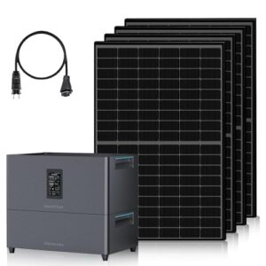 ECO-WORTHY Balkonkraftwerk mit Speicher,5120Wh Marstek Jupiter C+ Stromspeicher,4×430W Solarpanels, 4 MPPTs (PV Max 2400W),Plug&Play Installation, Solaranlage Komplettset für Dach Haus Balkon Garten