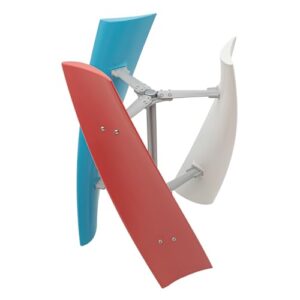 CLEADONG Vertikale Windturbine, 400W 12V Windkraftanlage Vertikale, Windturbine für Einfamilienhaus Glasfaserblätter