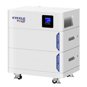CYCCLEVOLT Stromspeicher 10kwh mit wechselrichter 5KW für inselanlage, 10KWh Speicher All-in-One Solarspeicher, 5500W Solar Eingang, 8000+ Ladezyklen,modulare Erweiterbarkeit LiFePO4,Plug&Play