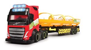 Dickie Toys – Heavy Load Truck – Schwertransporter, großer LKW mit Anhänger und Windkraftanlage, mit Licht und Sound, Spielzeug für Kinder ab 3 Jahren, Mehrfarbig, 203747011