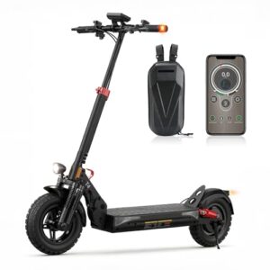 E Scooter mit Straßenzulassung mit Max 70KM Reichweite,10 Zoll Offroad Luftreifen Elektroroller mit Sechs komfortable Stoßdämpfer,Faltbarer E Roller Offroad Belastung bis 150 KG,APP-Sperre Fahrzeug