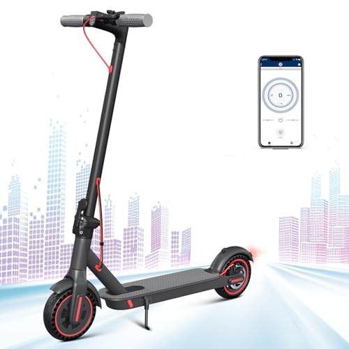 E Scooter mit Straßenzulassung,36V 10.4Ah Batterie und 350W Motor Zusammenklappbarer Elektroroller, Reichweite 35KM, Geschwindigkeit bis zu 20KM/H, 8.5" Reifen Belastung 120KG, APP Steuerung