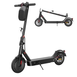 E Scooter mit Straßenzulassung, 10/8.5 Zoll Elektroroller 500W Peak, Max 45/30km Reichweite, Doppelbremse&Stoßdämpfung, APP-Verbindung, 3s Klappbar LED-Licht & Reflektoren E Roller für Erwachsene