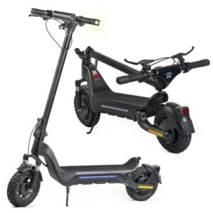 Erwachsener Elektro-Scooter - Klappbarer Geländedesign mit Vorder- und Hinterachs-Doppel-Dämpfung, EABS + Vorder-/Hinterrad-Scheibenbremsen, 120KG Traglast, ausgestattet mit Blinker Links und rechts