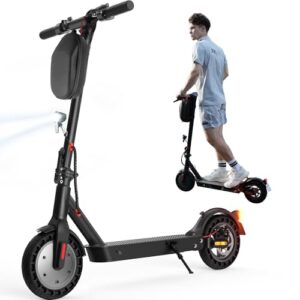 E Scooter mit Straßenzulassung, 40 km Reichweite, 10“ Wabenreifen Hochwertiger Federung, ABE Elektroroller, 20km/h, Duales Bremssystem Max Reifen Elektroroller für Erwachsene