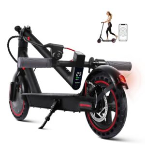E Scooter 8.5 Zoll Escooter mit Straßenzulassung Faltbarer Elektroroller mit 25-30 km Reichweite, Doppelbremssystem, LED-Display Elektro Scooter für Pendeln,Elektroroller mit App-Funktion,120kg Load