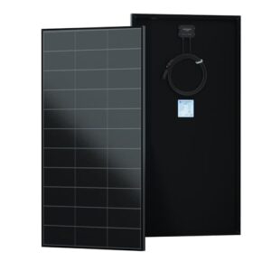 ECO-WORTHY 120W 12V Solarpanel, 25% Hocheffizienz mit Full Black Design Solarmodul mit Null Gitterlinien auf der Vorderseite, Geeignet für Wohnmobil, Balkonkraftwerk, Gärten und Powerstation