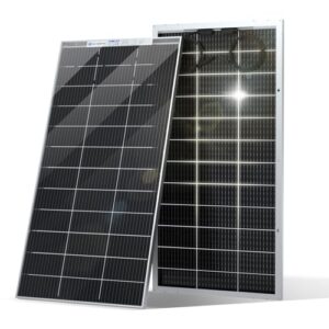 ECO-WORTHY 195W Bifacial Solarpanel 18V, Monokristallin Solarmodul für 12V Batterien, Photovoltaik, Solarpanel 12V Ideal für Wohnmobil, Balkonanlage, Gartenhäuse, Boot
