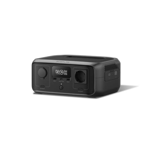 ECOFLOW Tragbare Powerstation RIVER 3, 245 Wh LFP Batterie, bis zu 600 W Leistung, 2× Laufzeit mit GaN,