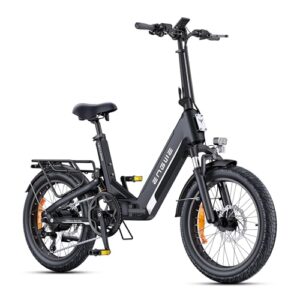 ENGWE E Bike mit APP, ebike 48V 13.5Ah Akku bis 135km, Drehmomentsensor & hydraulische Bremsen, 20 * 3.0 Reifen, 2 Stunden aufgeladen (Schwarz-YS-768)