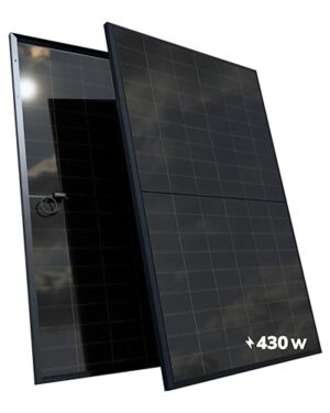 ESUNRA Create your Energy - 430VA bifaziale Solarpaneele - ALL BLACK - TOPCon-Technologie - Wirkungsgrad 22% - Verlängerungskabel (1,2m)