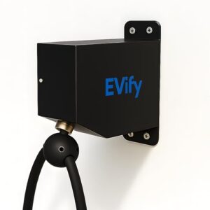 EVify Automatisch Einziehbare Wallbox Kabelhalterung • Halterung Ladekabel Typ 2 Wandhalterung • Ladekabel Halterung Typ 2 mit Stahlgehäuse • Wallbox Kabelhalter Optimal für Außeneinsatz