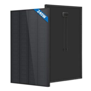 FIREFLY ENERGY 240 W Monokristallines Solarpanel Schwarz für Balkon, Garten, Wohnmobil, Boot, Anhänger