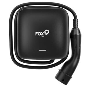 FoxESS Typ 2 Wallbox 11 kW 3-phasig 400V, 6–16A Einstellbarer Ladestrom, mit WiFi & Bluetooth, App-Steuerung, IP55 & IK08 Schutzart, Dynamisches Lastmanagement, Zeitgesteuertes Laden, Feste Verdrahtu