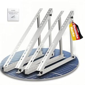 GLIESE Solarmodul Halterung 114 cm (2 Paare),Solarpanel Halterung,Balkonkraftwerk Halterung,Verstellbarer Winkel Von 0° Bis 90°,Halterungen Balkonkraftwerk für 100W-600W