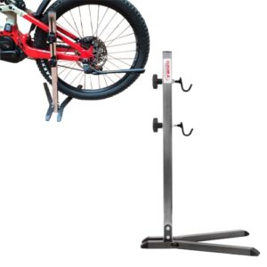 Gioma Bikestand Unisex-Adult Stilo Gc 215-00 Fahrrad-Parkständer für Hinterradgabel Park-Hinterradgabelständer, cromato, verniciatura Grigio martellato, mm 380 x 360 x h 630