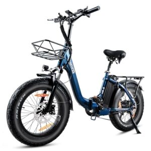 HANEVEAR E Bike, Klapprad Elektrofahrrad mit 24Ah/48V Akku, bis zu 140km+, 4.0 E-Fatbike, 65N.m Motor & Hydraulische Bremsen, Pedelec EBike Klappbar 20 Zoll für Herren Damen, StVZO